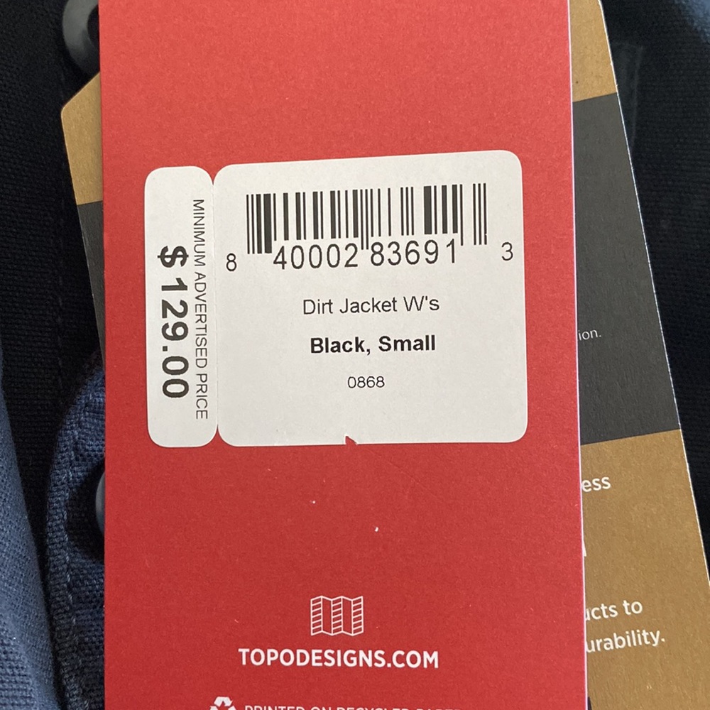 Topo Designs Black Dirt Jacket NWT - Picture 7 of 14